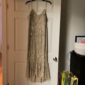 Gold jeweled and sequin dress